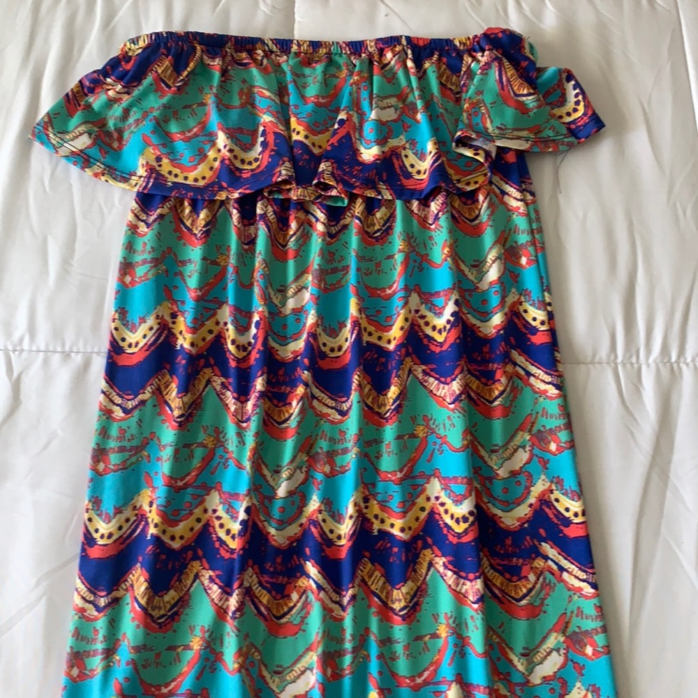 Strapless Easter Maxi Dress